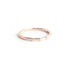 White Baguette Diamond Half Eternity Band in Rose Gold